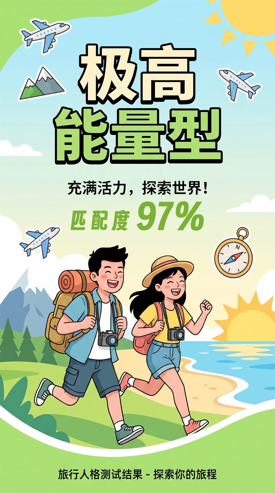 旅行人格结果海报